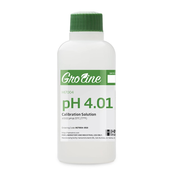 Hanna Instruments GroLine pH 4.01 Calibration Buffer, 500mL