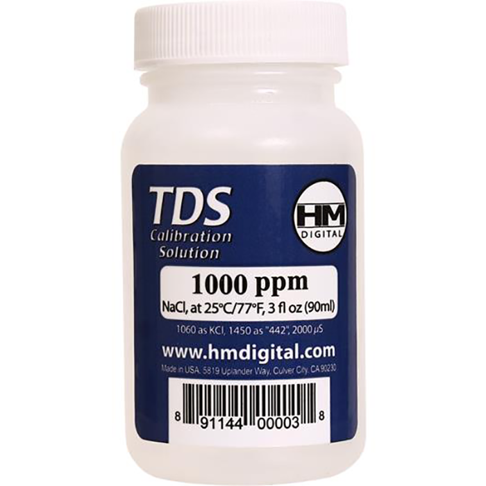 HM Digital 1000ppm Calibration Solution, 3 oz.