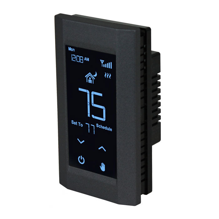 King Electric Hoot Thermostat with WiFi, Single Pole, 120/240 Volt, Black