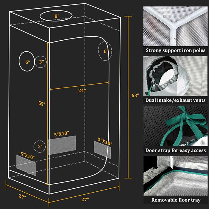Mars Hydro 2.3' x 2.3' TS 1000 LED Grow Tent Kit