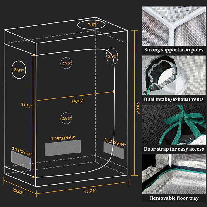 Mars Hydro 2' x 4' TSL 2000 LED Grow Tent Kit