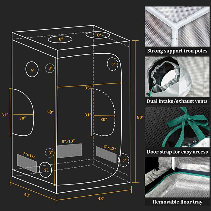 Mars Hydro 4' x 4' TSW 2000 LED Grow Tent Kit