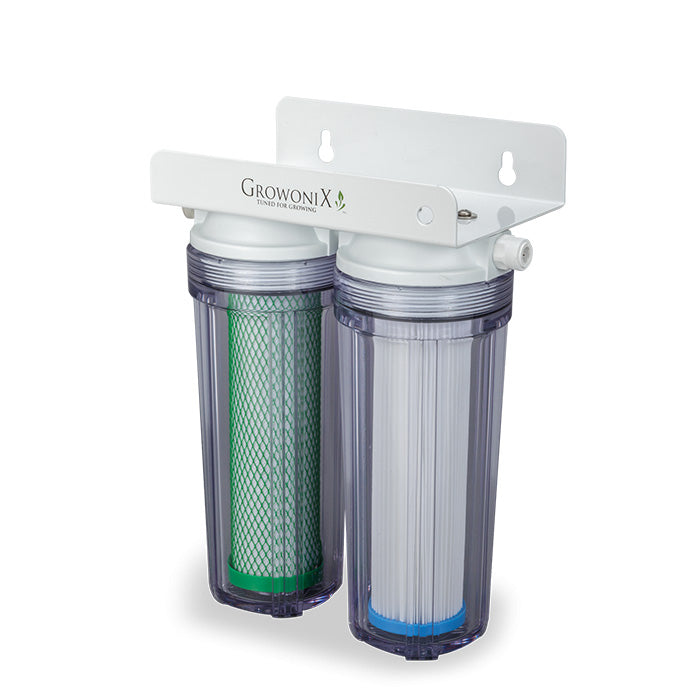GrowoniX 1400 GPD Mini Scrub Dechlorinator and Sediment Filter System with KDF/CAT Premium Carbon Filter