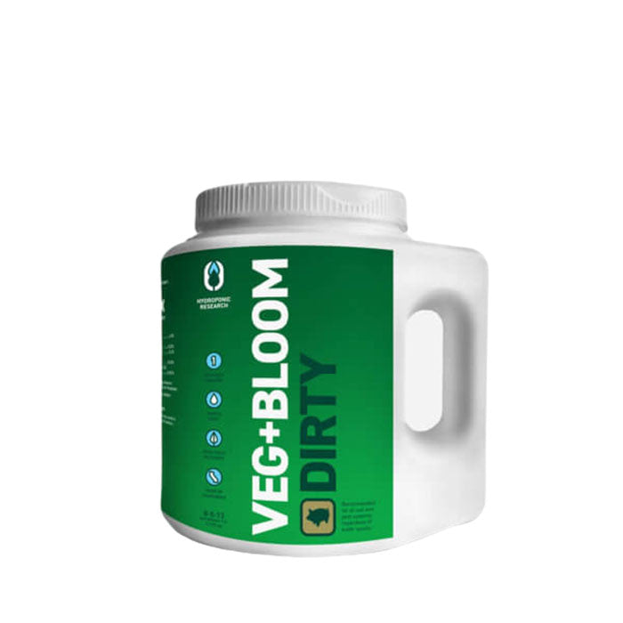Hydroponic Research Veg+Bloom Dirty Base One Part Powder Nutrient, 5 lb.