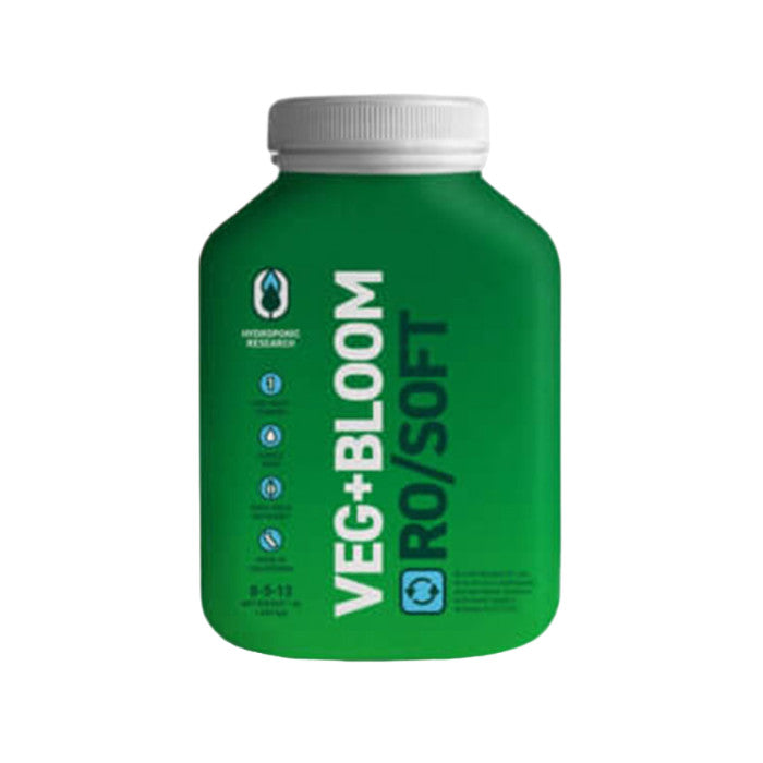Hydroponic Research Veg+Bloom RO Soft Base One Part Powder Nutrient, 1 lb.