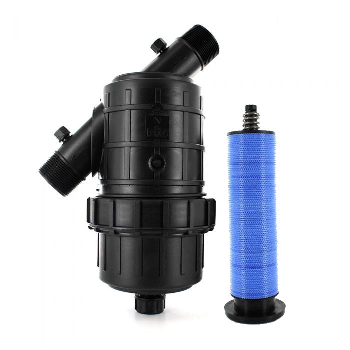 DIG 1 1/2 Inch MPT Inline Filter with Disc Elements, 40 Mesh