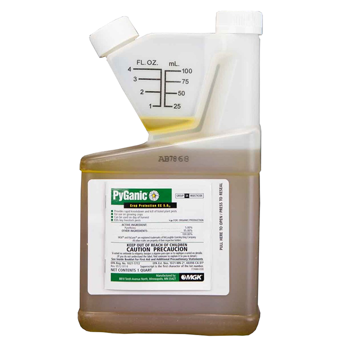 PyGanic Gardening 5.0% EC Organic Crop Protection Pesticide, 1 Quart