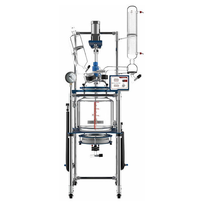 Across International 5.3 Gallon/20L Single Jacketed Filter Glass Reactor Systems - UL/CSA Certified, 110 Volt