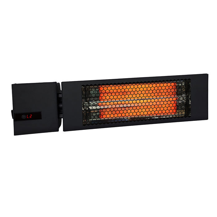 King Electric 24 Inch RK SmartWave Radiant Single Lamp 1500 Watt Heater with Remote, Black - 208 Volt