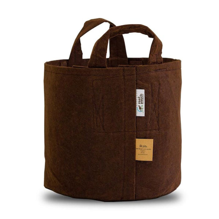 Root Pouch Brown Multi-Use Heavy-Weight Fabric Pot with Handles