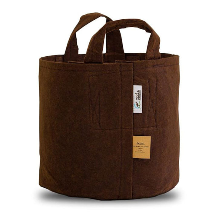 Root Pouch Brown Multi-Use Heavy-Weight Fabric Pot with Handles