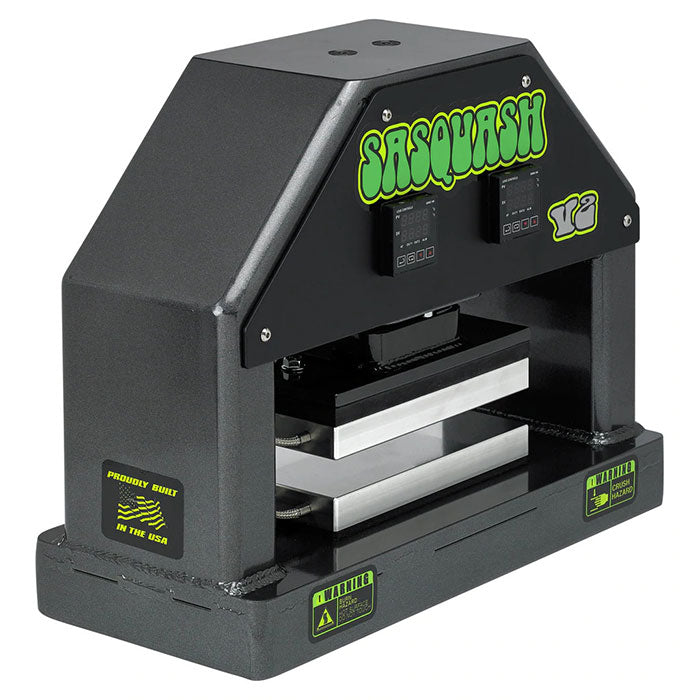 Sasquash V2 Rosin Press with Hand Pump Pressure Gauge, 15 Ton