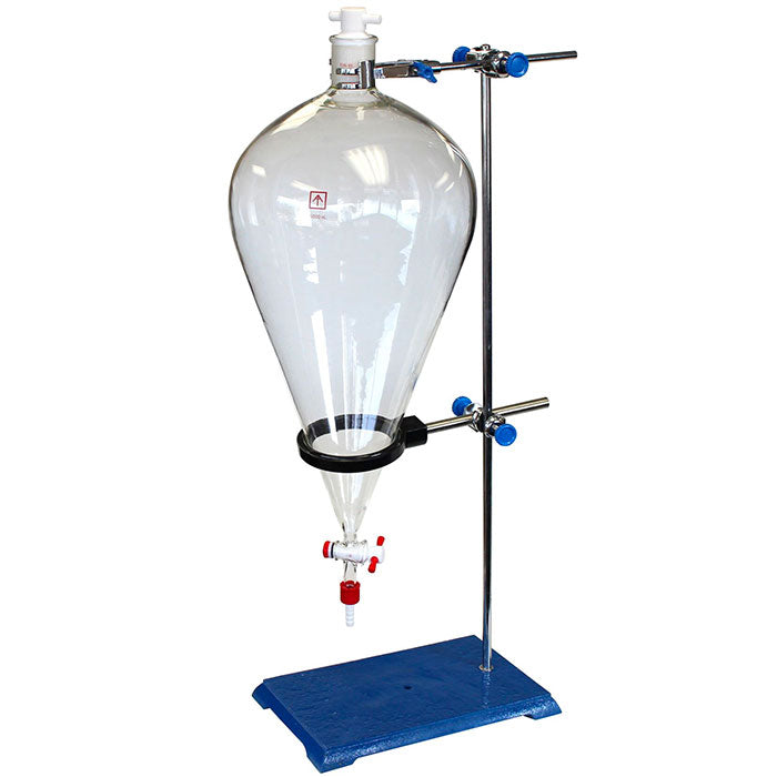 Across International 5 Liter Glass Separatory Funnel Kit with All PTFE Valves