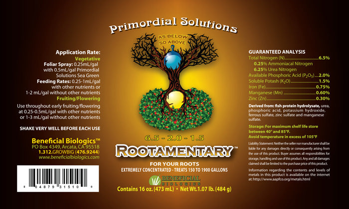Primordial Solutions Rootamentary, 16 oz.