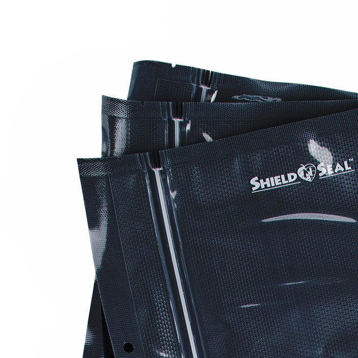 Shield N Seal 1600 Pre-cut Vacuum Seal Bags with Zipper, Clear and Black, 5 in. x 8 in., Pack of 50