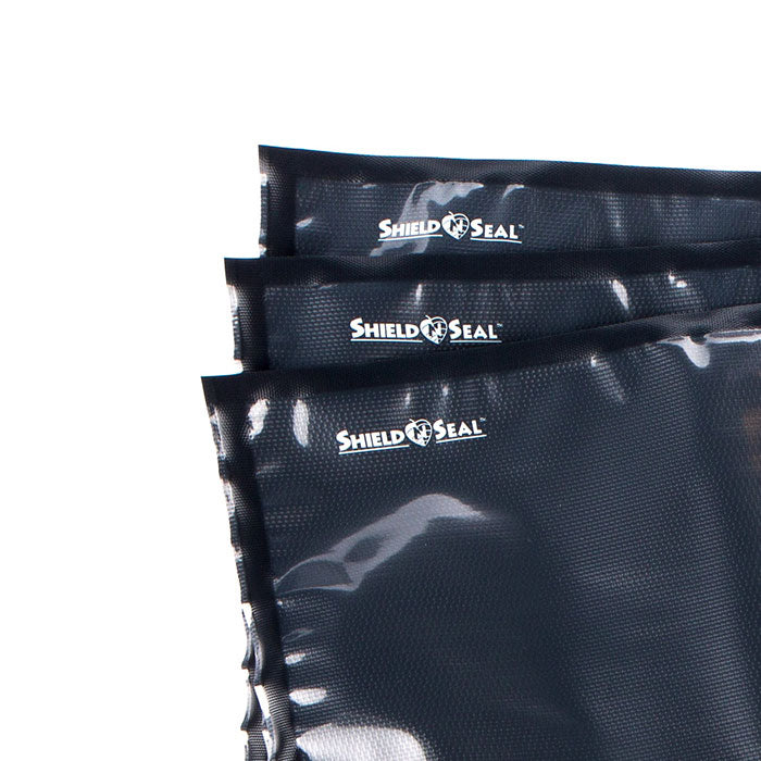 Shield N Seal 300 Pre-cut Vacuum Seal Bags, Clear and Black, 11 in. x 24 in., Pack of 50