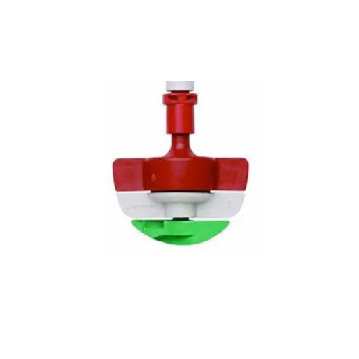 Netafim SpinNet Sprinkler Head, Red Body, Red Mist Control, Green Spinner, 18.4 GPH - Pack of 25 (03551200070G-B)