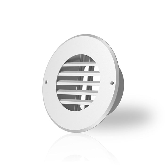 AC Infinity Wall-Mount Duct Grille Vent, White Steel, 4"