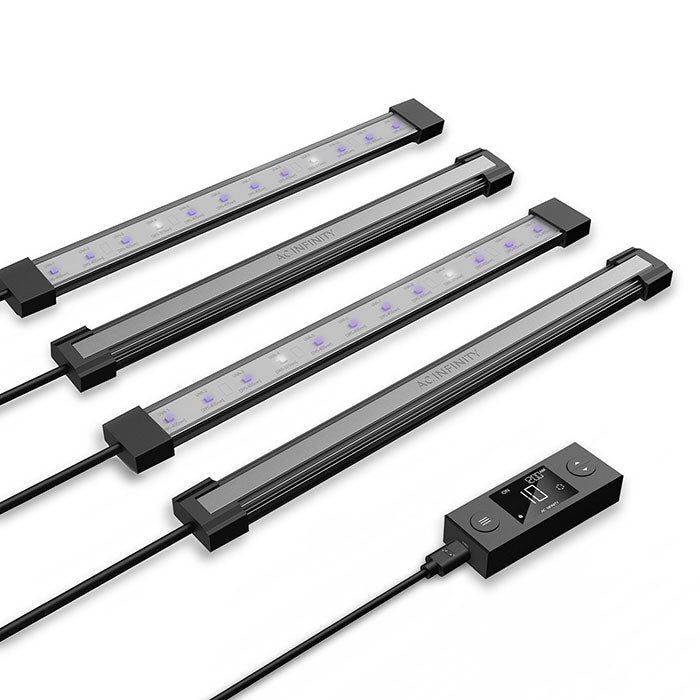 AC Infinity IONBEAM U4 UV-Spectrum LED Grow Light Bars, 4-Bar Kit, 11-Inch
