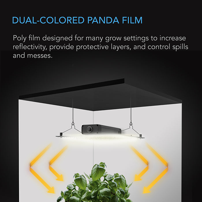 AC Infinity Black & White Reflective Panda Film, 10' x 25'