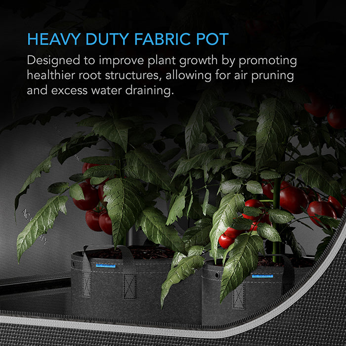 AC Infinity Heavy-Duty Fabric Pot, 7 Gallon, Pack of 5