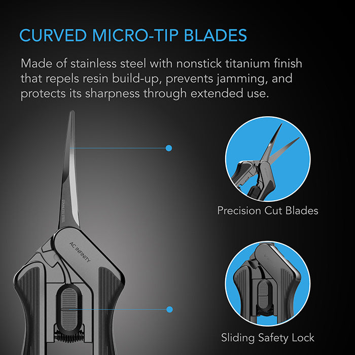 AC Infinity Stainless Steel Curved Pruning Shear
