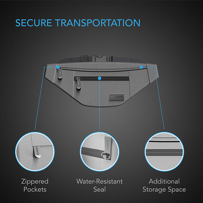 AC Infinity Smell Proof Belt Bag, Gray