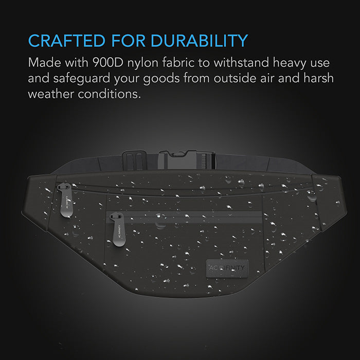 AC Infinity Smell Proof Belt Bag, Black