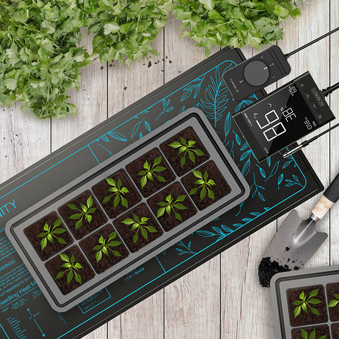 AC Infinity SUNCORE T5 Seedling Heat Mat with Digital Thermostat & Controller, 20" x 20.75"