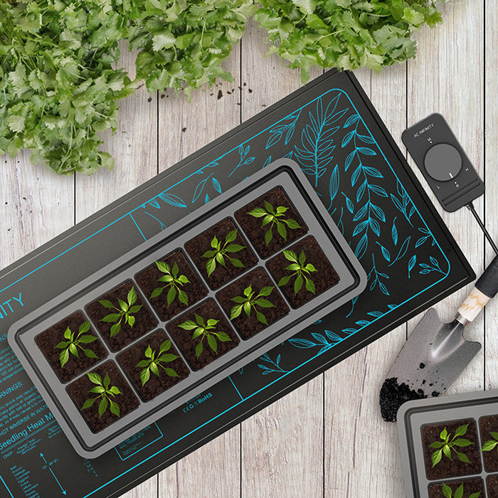 AC Infinity SUNCORE A3x2 Dual Seedling Heat Mats with Controller, 10" x 20.75"