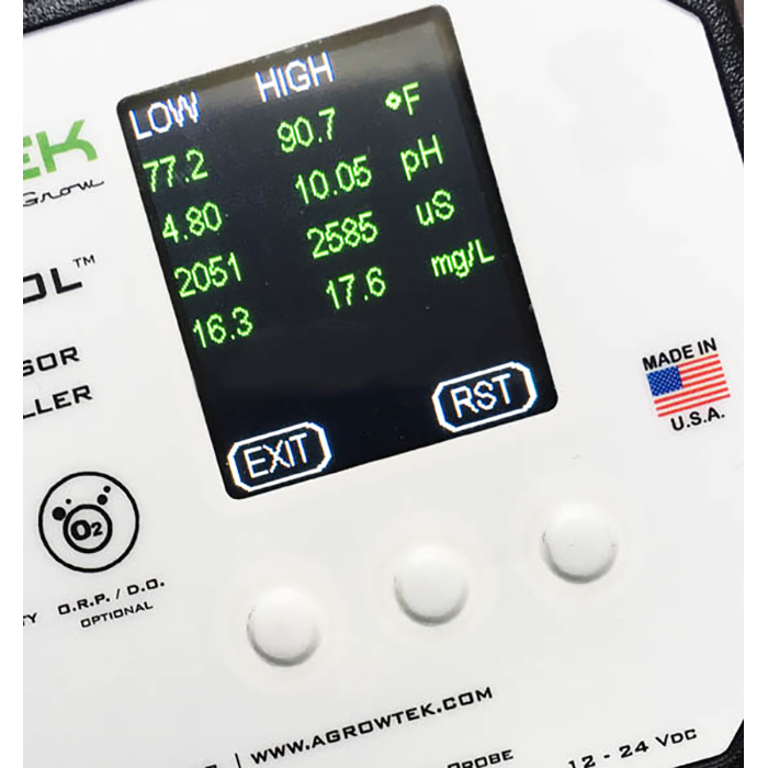 Agrowtek GrowControl MDX AgrowDose Mini Dosing Controller System With Mounting Panel, Penta Peristaltic Pumps & Temperature, pH, EC, ORP Sensors