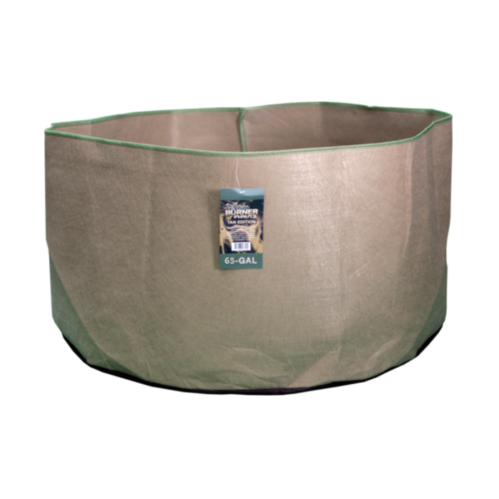 Spring Pot Burner 65 Gallon Fabric Pot with Handles, Tan - Pack of 10