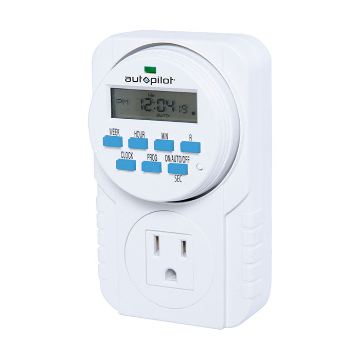 Autopilot 7-Day Grounded Digital Programmable Timer