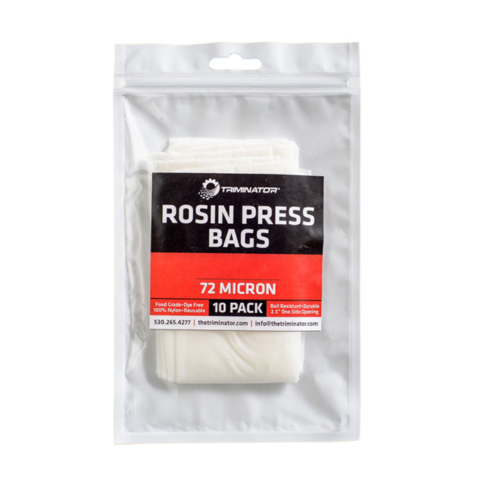 Triminator Long Skinny  9" x 2.5" Rosin Bags, 72u -10 Pack