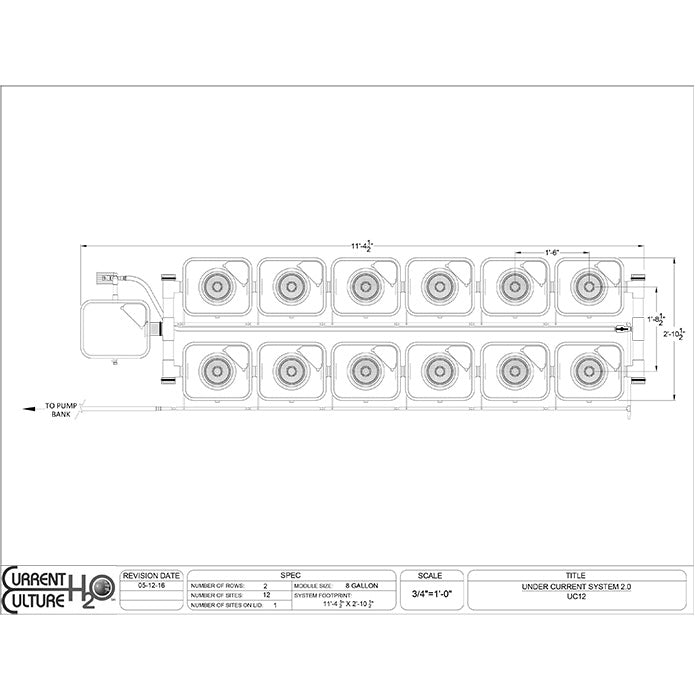 Current Culture Under Current UC RDWC System, 12-Site, 2-Row