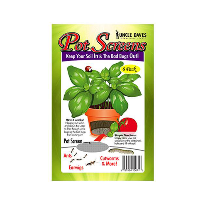 Tip Top Bio-Control Uncle Dave's Pot & Container Screens, Pack of 6