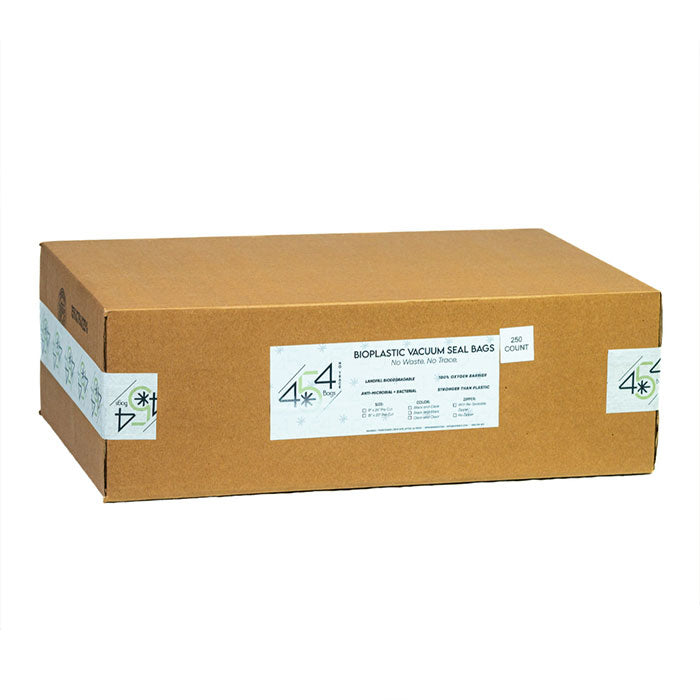 454 Bags BioPlastic Vacuum Seal Storage Bags, 5 mil, 11 Inch x 24 Inch, Black & Clear - Pack of 250