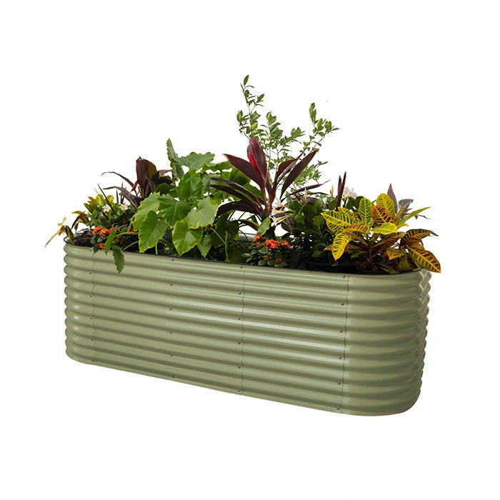 Vego Garden 32 Inch Tall 10 in 1 Modular Metal Raised Garden Bed Kit
