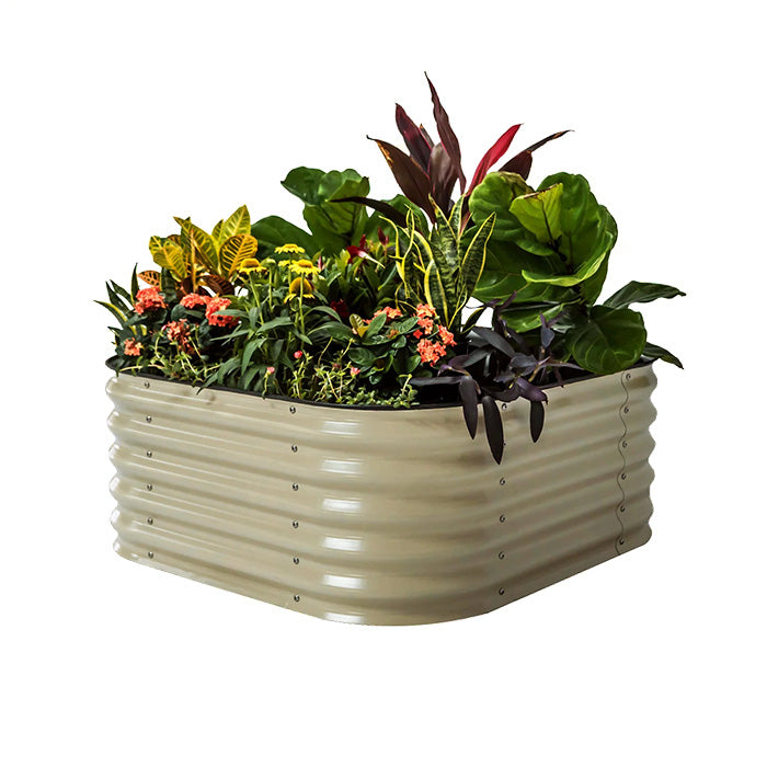 Vego Garden 17 Inch Tall 4 in 1 Modular Metal Raised Garden Bed Kit