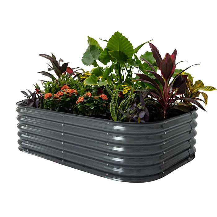 Vego Garden 17 Inch Tall 6 in 1 Modular Metal Raised Garden Bed Kit