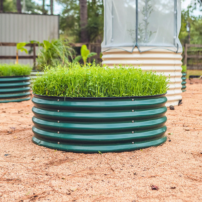 Vego Garden 17 Inch Tall 42 Wide Round Metal Raised Garden Bed