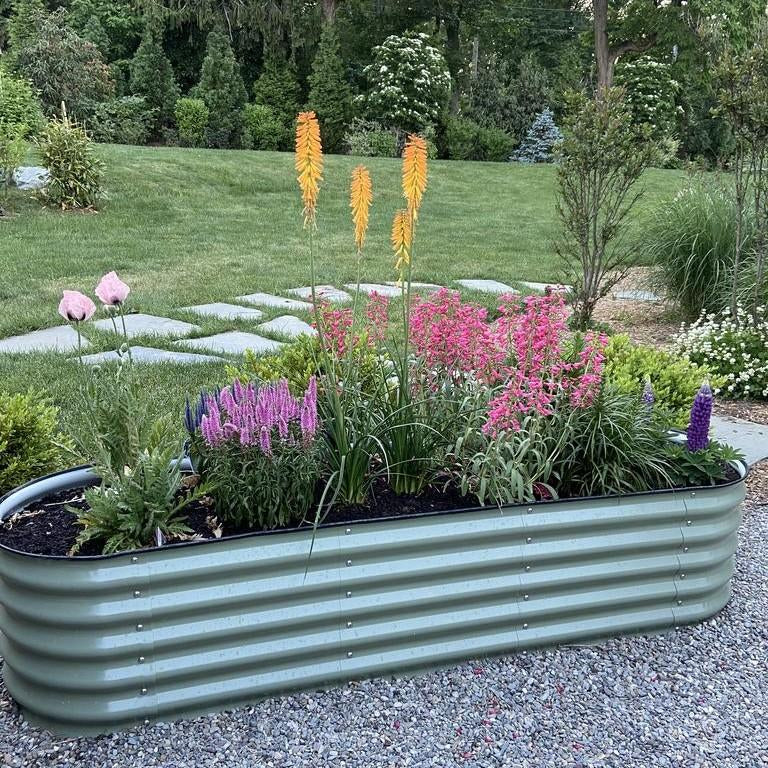 Vego Garden 17 Inch Tall 6 in 1 Modular Metal Raised Garden Bed Kit