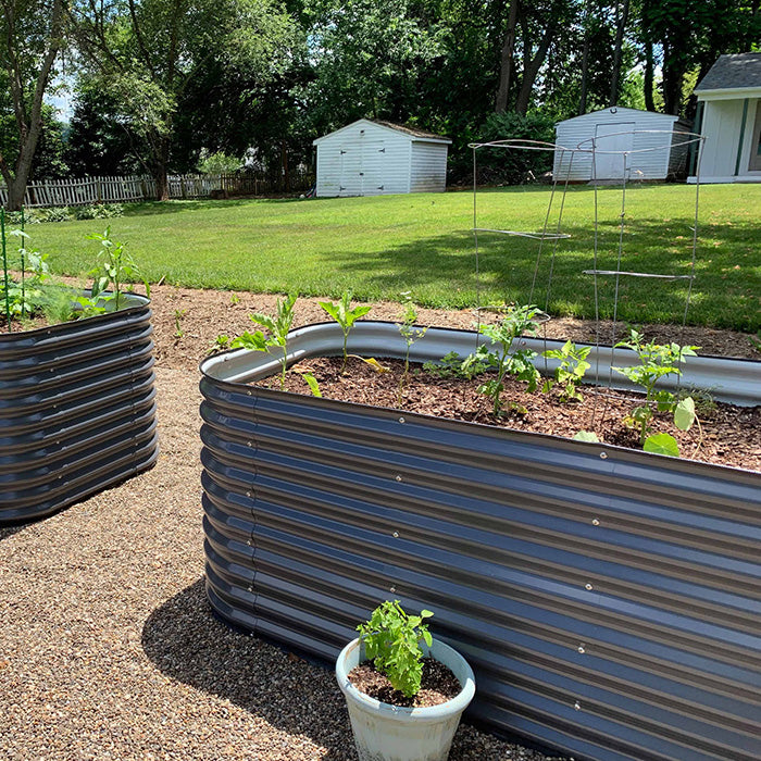 Vego Garden 32 Inch Tall 9 in 1 Modular Metal Raised Garden Bed Kit