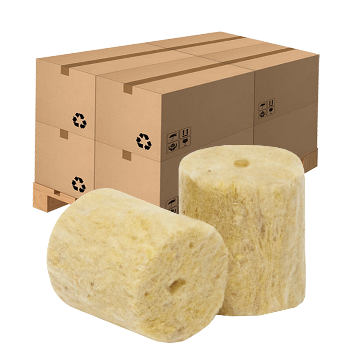 VidaWool Rockwool Round 1.5 Inch Propagation Plug, Case of 2000 - Pallet of 8 Cases (16,000 Total Plugs)
