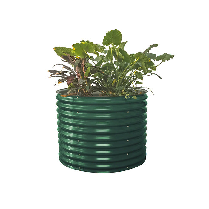 Vego Garden 32 Inch Tall 42 Wide Round Metal Raised Garden Bed - British Green