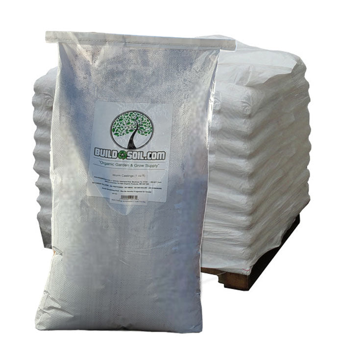 BuildASoil Worm Casting Vermicompost, 1 Cu Ft - Pallet of 50 Bags