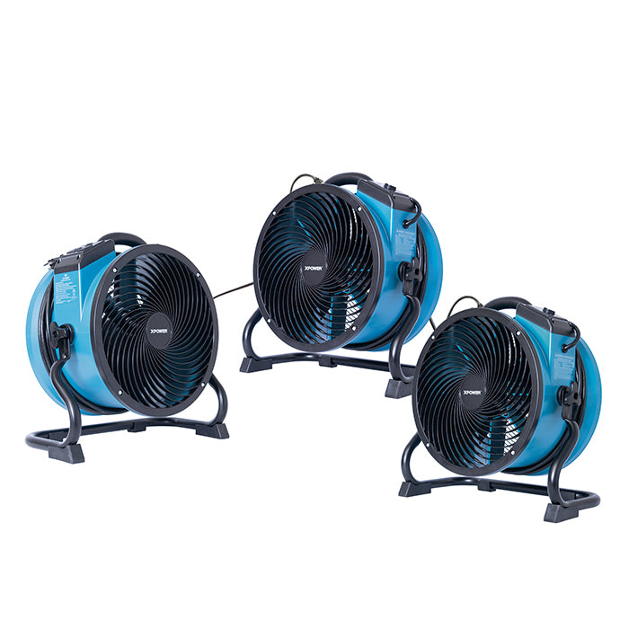XPOWER X-39AR Professional Axial Fan, 1/4 HP, 2100 CFM, Blue