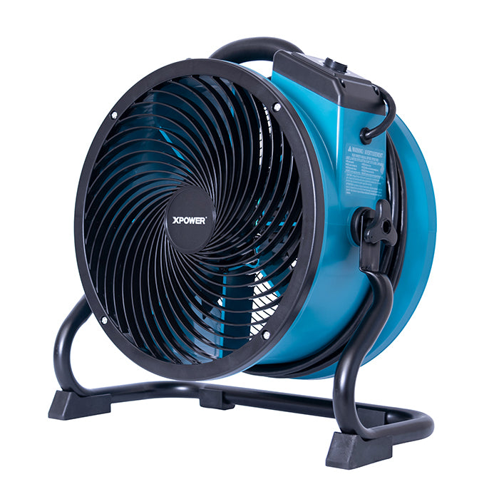 XPOWER X-39AR Professional Axial Fan, 1/4 HP, 2100 CFM, Blue