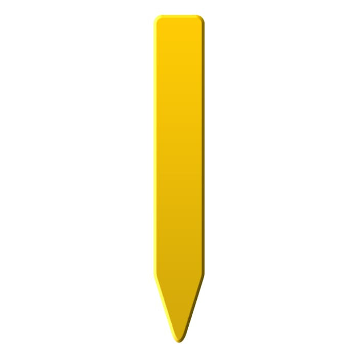 Grow1 Plant Stake Labels, Yellow, 4'' x 5/8'', Case of 1000